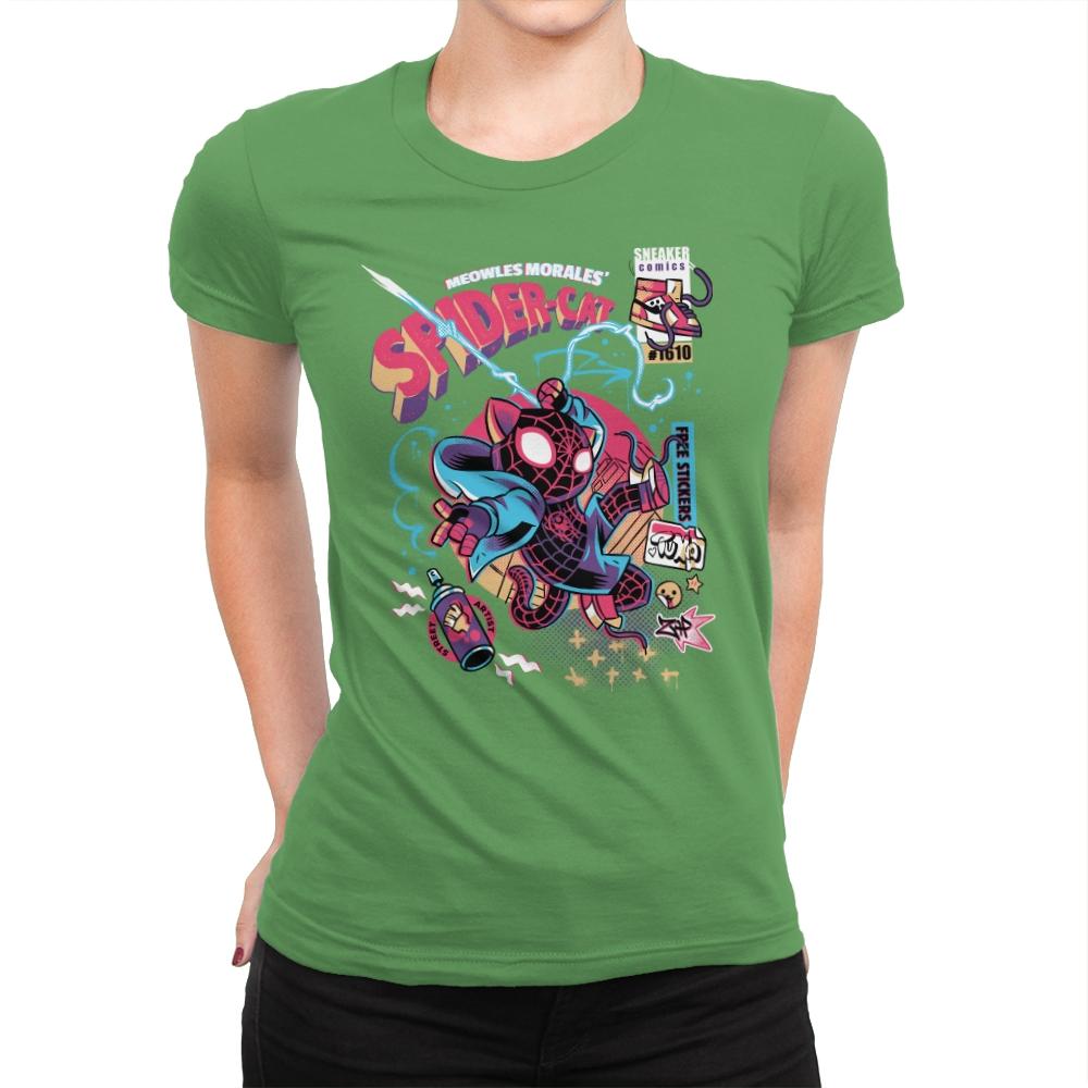 Spider-cat - Womens Premium T-Shirts RIPT Apparel Small / Kelly
