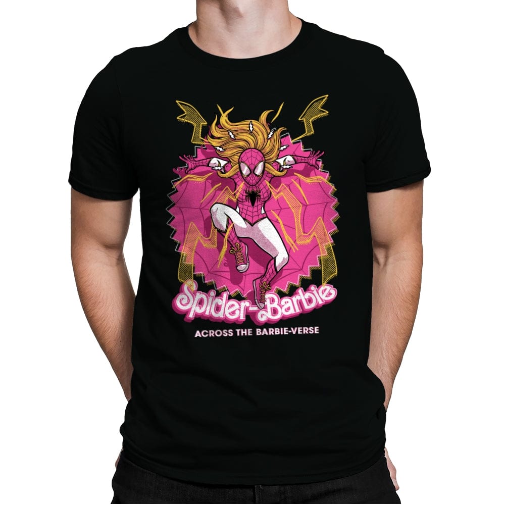 Spider Doll Verse - Comic Mashup - Mens Premium T-Shirts RIPT Apparel Small / Black