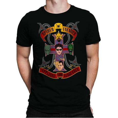 Spider Enemies - Mens Premium T-Shirts RIPT Apparel Small / Black