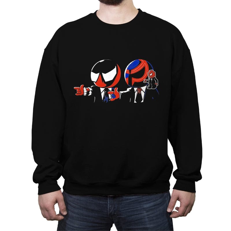 Spider Fiction - Crew Neck Sweatshirt Crew Neck Sweatshirt RIPT Apparel Small / Black