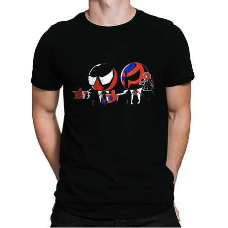 Spider Fiction - Mens Premium T-Shirts RIPT Apparel Small / Black