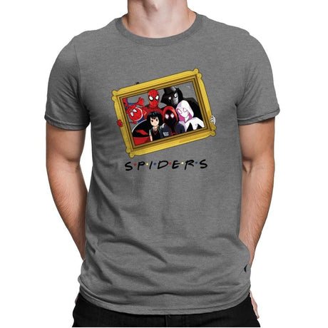 Spider Firends - Mens Premium T-Shirts RIPT Apparel Small / Heather Grey