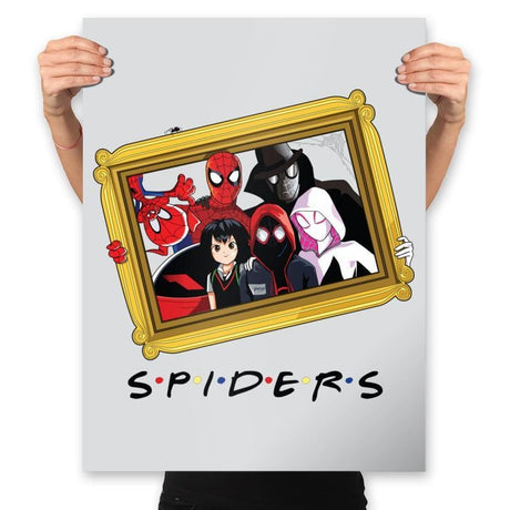 Spider Firends - Prints Posters RIPT Apparel 18x24 / Silver