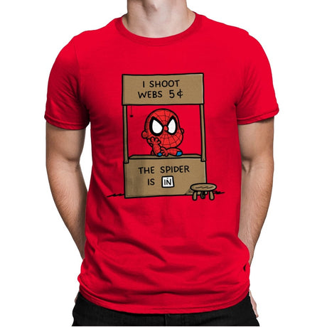Spider Help - Mens Premium T-Shirts RIPT Apparel Small / Red