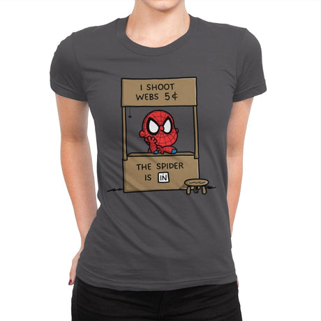 Spider Help - Womens Premium T-Shirts RIPT Apparel Small / Heavy Metal