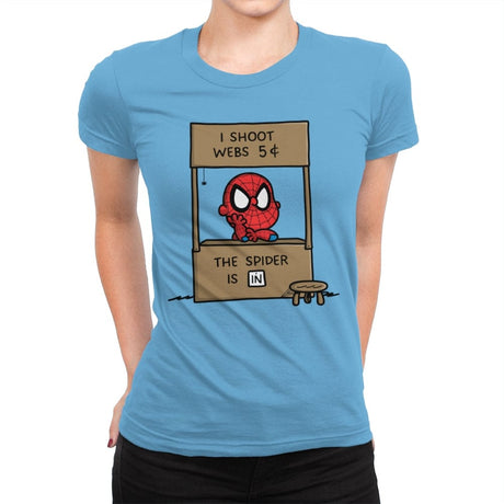 Spider Help - Womens Premium T-Shirts RIPT Apparel Small / Turquoise