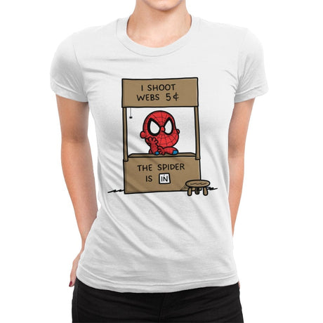 Spider Help - Womens Premium T-Shirts RIPT Apparel Small / White
