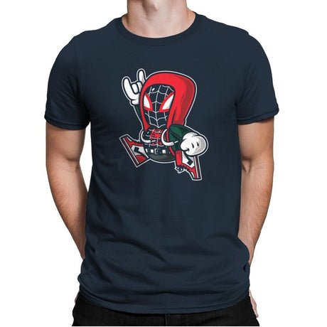 Spider-Jump - Mens Premium T-Shirts RIPT Apparel Small / Indigo