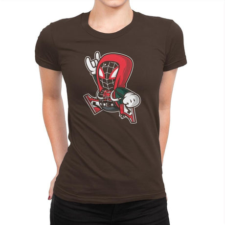 Spider-Jump - Womens Premium T-Shirts RIPT Apparel Small / Dark Chocolate