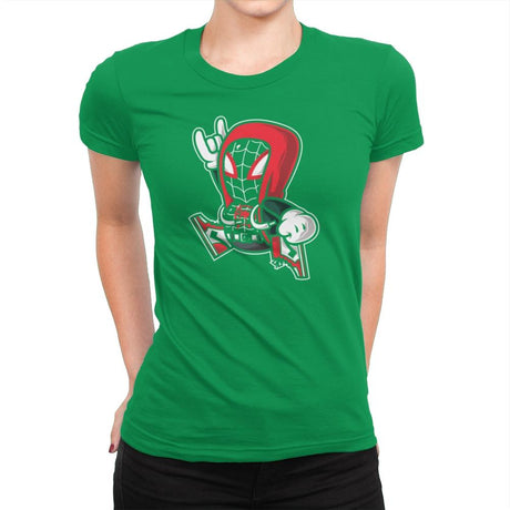 Spider-Jump - Womens Premium T-Shirts RIPT Apparel Small / Kelly Green