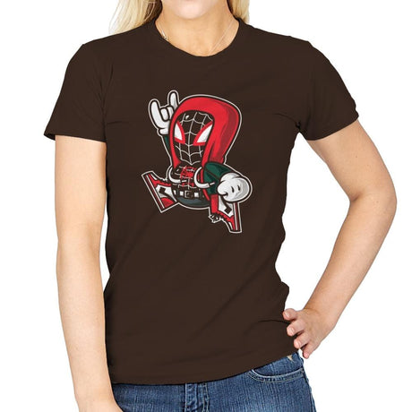Spider-Jump - Womens T-Shirts RIPT Apparel Small / Dark Chocolate