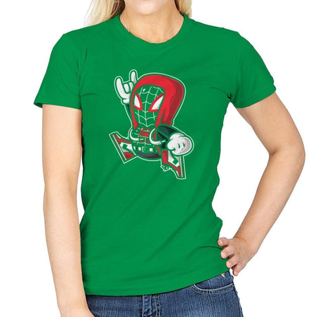 Spider-Jump - Womens T-Shirts RIPT Apparel Small / Irish Green