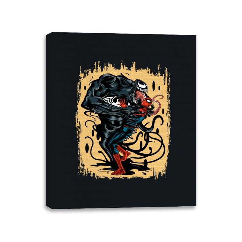 Spider Kiss - Canvas Wraps Canvas Wraps RIPT Apparel 11x14 / Black