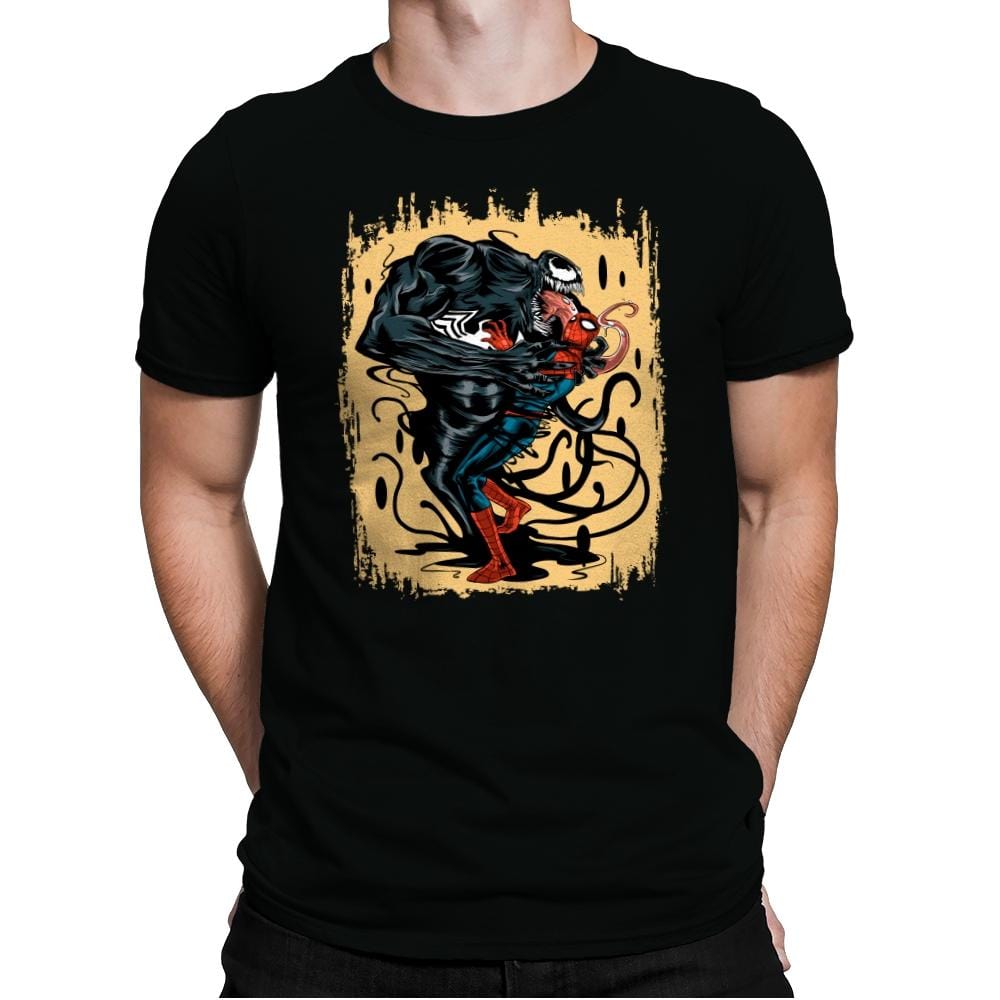 Spider Kiss - Mens Premium T-Shirts RIPT Apparel Small / Black