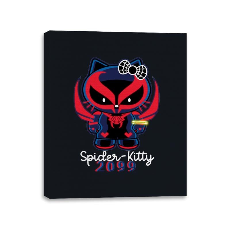 Spider-Kitty 2099 - Canvas Wraps Canvas Wraps RIPT Apparel 11x14 / Black