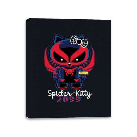 Spider-Kitty 2099 - Canvas Wraps Canvas Wraps RIPT Apparel 11x14 / Black