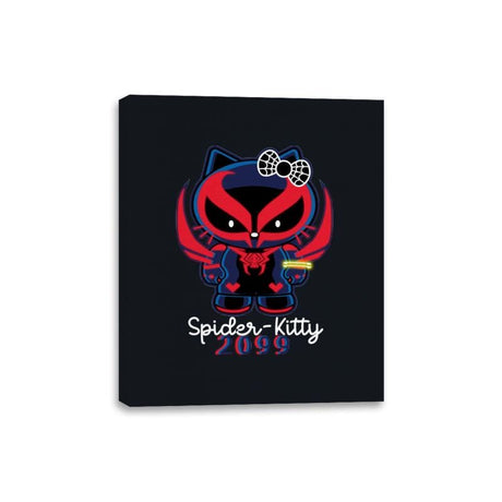 Spider-Kitty 2099 - Canvas Wraps Canvas Wraps RIPT Apparel 8x10 / Black