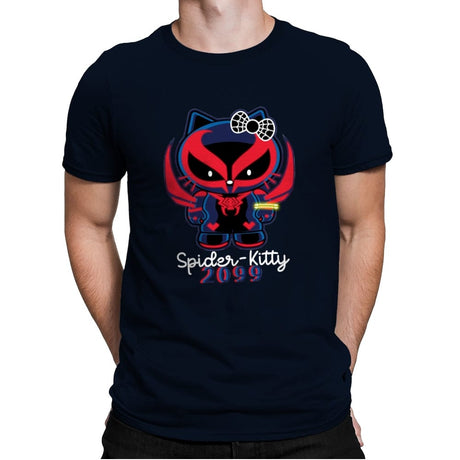 Spider-Kitty 2099 - Mens Premium T-Shirts RIPT Apparel Small / Midnight Navy
