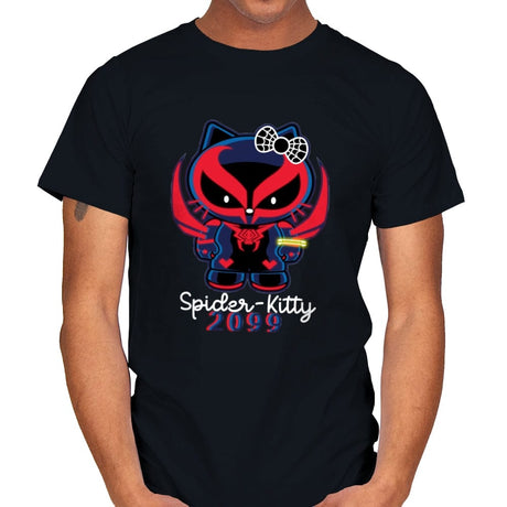 Spider-Kitty 2099 - Mens T-Shirts RIPT Apparel Small / Black