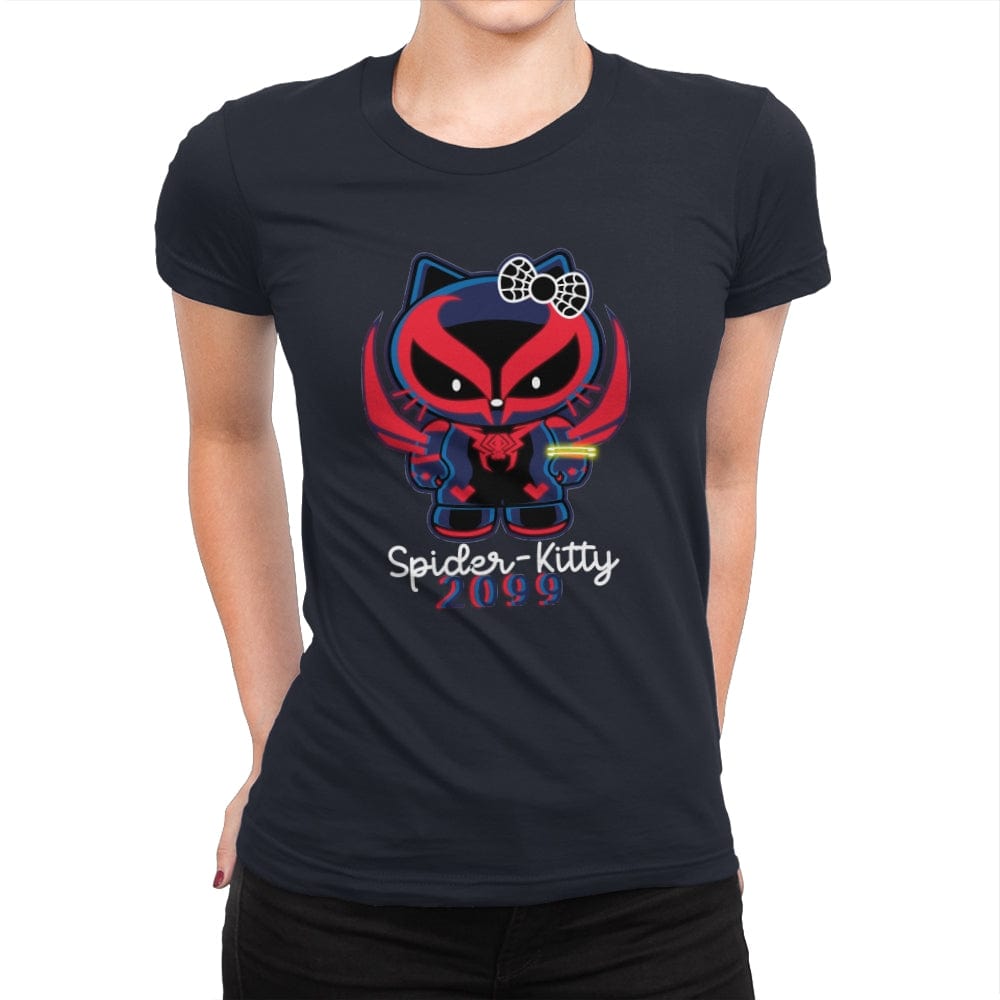Spider-Kitty 2099 - Womens Premium T-Shirts RIPT Apparel Small / Midnight Navy