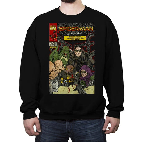 Spider-Man No Way Home - Crew Neck Sweatshirt Crew Neck Sweatshirt RIPT Apparel Small / Black