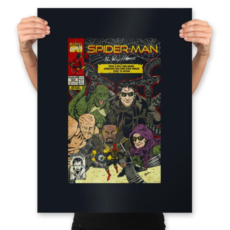 Spider-Man No Way Home - Prints Posters RIPT Apparel 18x24 / Black