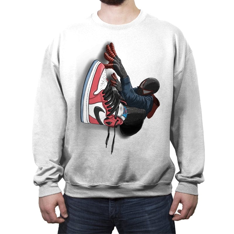 Spider-Man Sneakers - Crew Neck Sweatshirt Crew Neck Sweatshirt RIPT Apparel Small / White