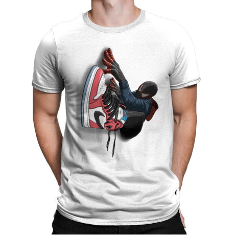 Spider-Man Sneakers - Mens Premium T-Shirts RIPT Apparel Small / White