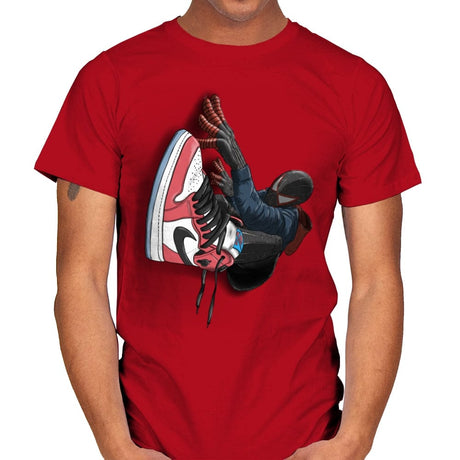 Spider-Man Sneakers - Mens T-Shirts RIPT Apparel Small / Red