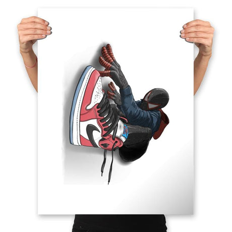 Spider-Man Sneakers - Prints Posters RIPT Apparel 18x24 / White