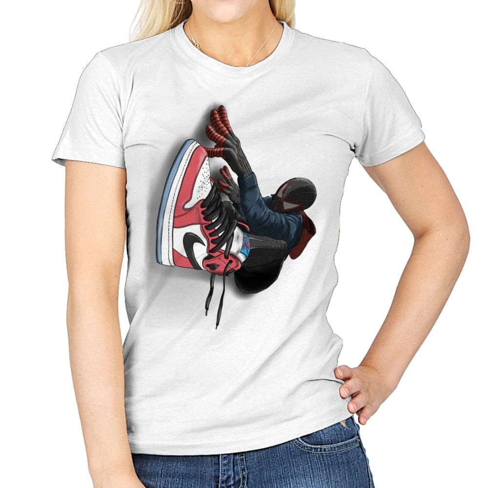 Spider-Man Sneakers - Womens T-Shirts RIPT Apparel Small / White