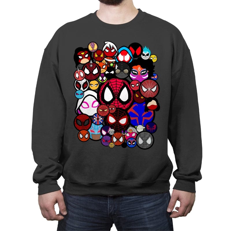 Spider-Mania - Crew Neck Sweatshirt Crew Neck Sweatshirt RIPT Apparel Small / Charcoal