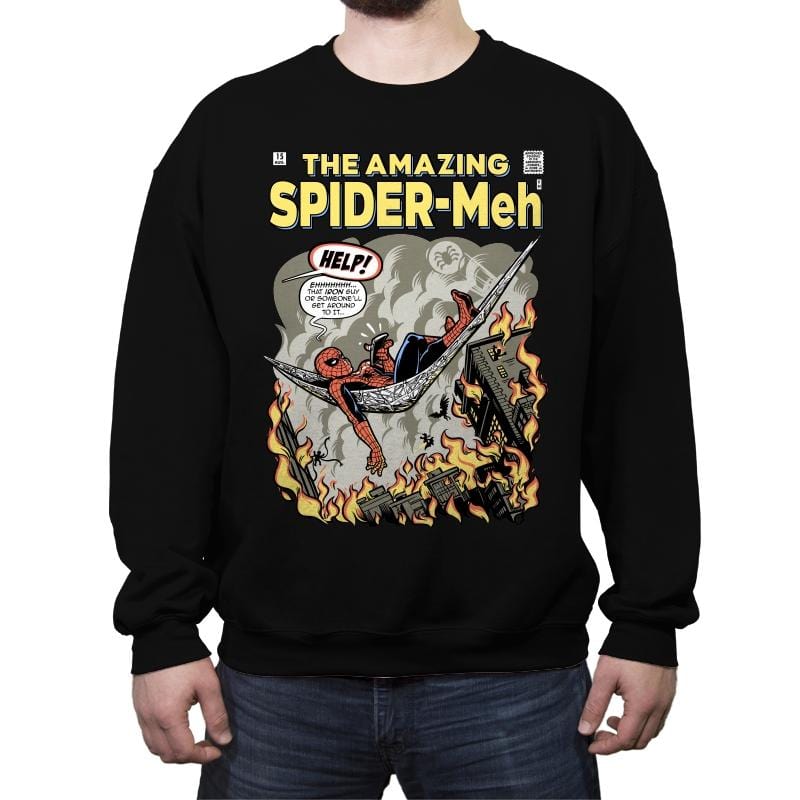 Spider-Meh - Crew Neck Sweatshirt Crew Neck Sweatshirt RIPT Apparel