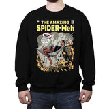 Spider-Meh - Crew Neck Sweatshirt Crew Neck Sweatshirt RIPT Apparel Small / Black