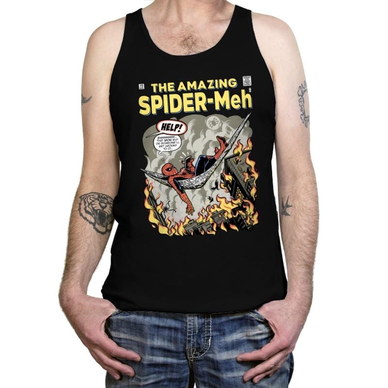 Spider-Meh - Tanktop Tanktop RIPT Apparel X-Small / Black