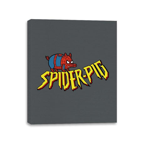 Spider-Pig, Spider-Pig - Canvas Wraps Canvas Wraps RIPT Apparel 11x14 / Charcoal