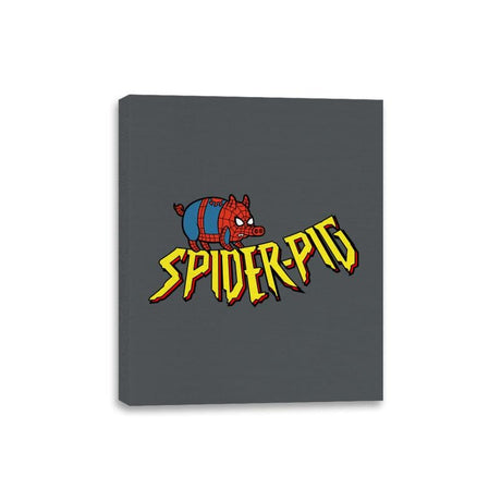 Spider-Pig, Spider-Pig - Canvas Wraps Canvas Wraps RIPT Apparel 8x10 / Charcoal