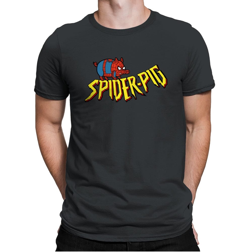 Spider-Pig, Spider-Pig - Mens Premium T-Shirts RIPT Apparel Small / Heavy Metal