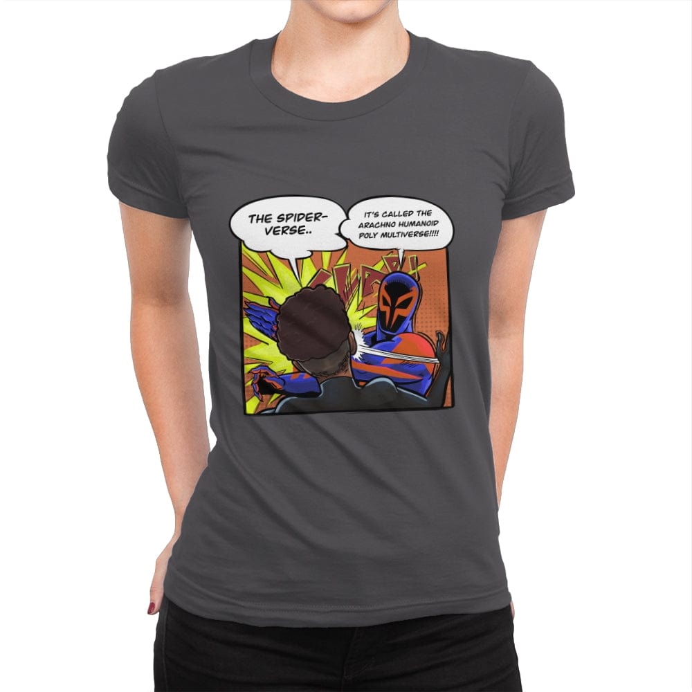 Spider Slap - Womens Premium T-Shirts RIPT Apparel Small / Heavy Metal