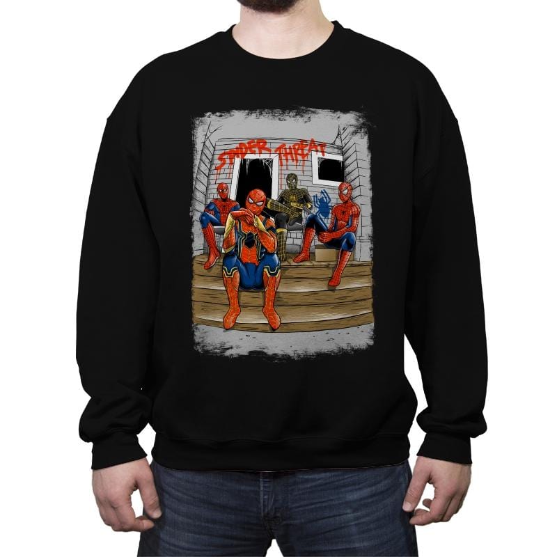 Spider Threat - Crew Neck Sweatshirt Crew Neck Sweatshirt RIPT Apparel Small / Black