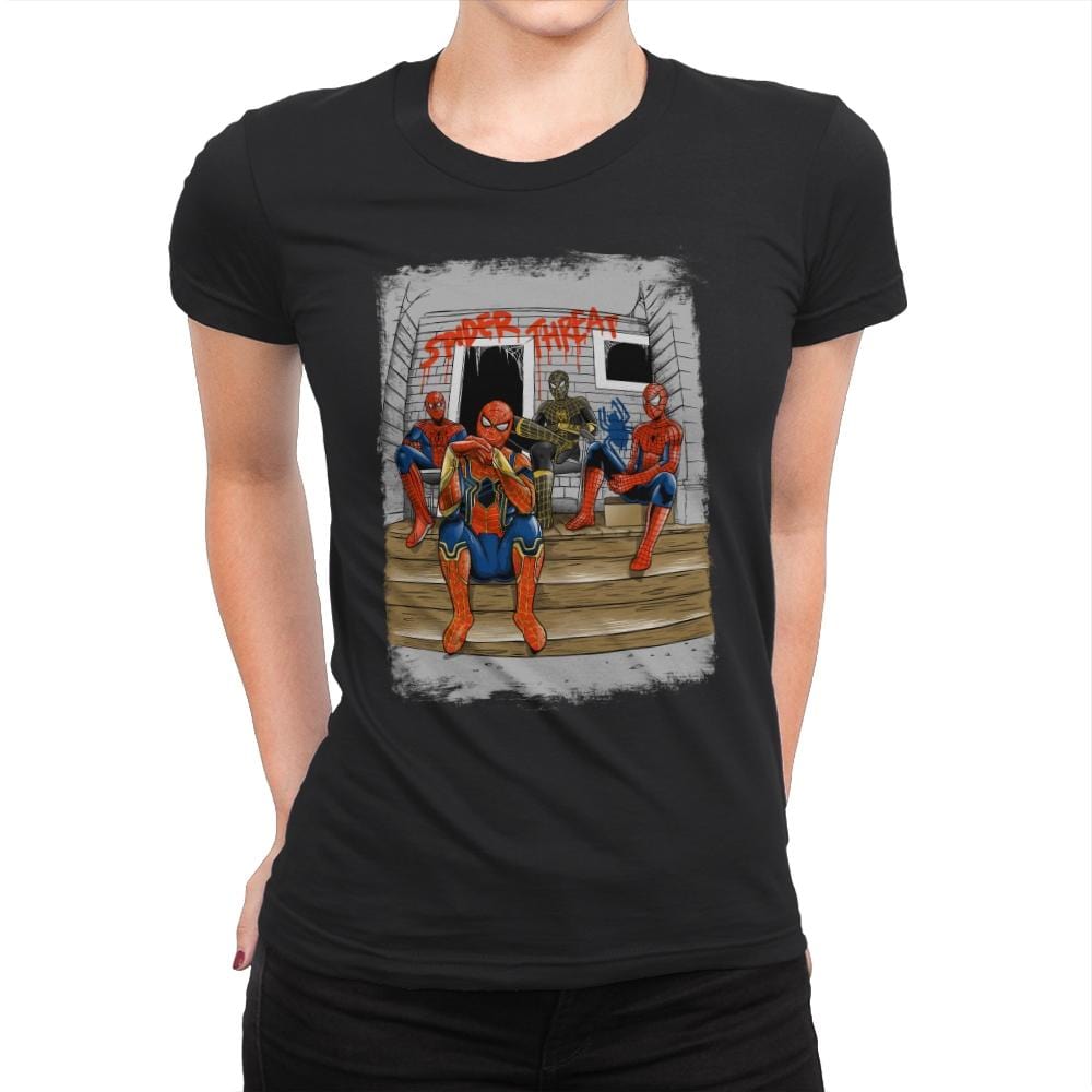 Spider Threat - Womens Premium T-Shirts RIPT Apparel Small / Black