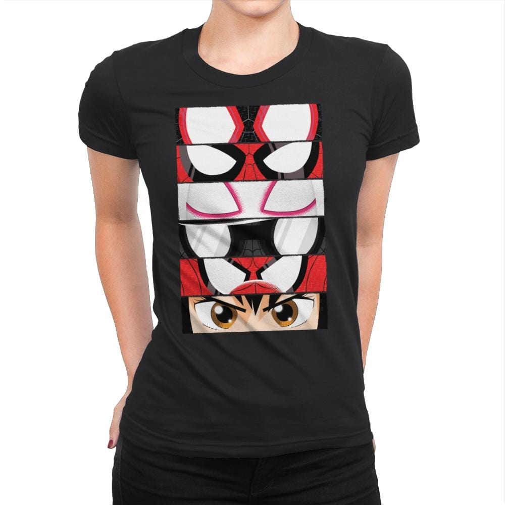 Spider-Verse Eyes - Womens Premium T-Shirts RIPT Apparel Small / Black