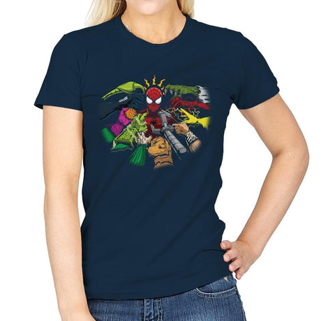 Spider-Yaga - Anytime - Womens T-Shirts RIPT Apparel Small / Navy