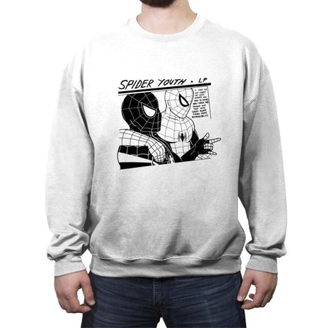 Spider Youth - Crew Neck Sweatshirt Crew Neck Sweatshirt RIPT Apparel Small / White