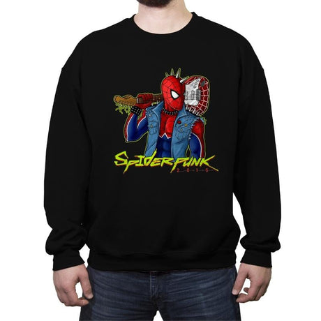 SpiderPunk 2015 - Best Seller - Crew Neck Sweatshirt Crew Neck Sweatshirt RIPT Apparel Small / Black
