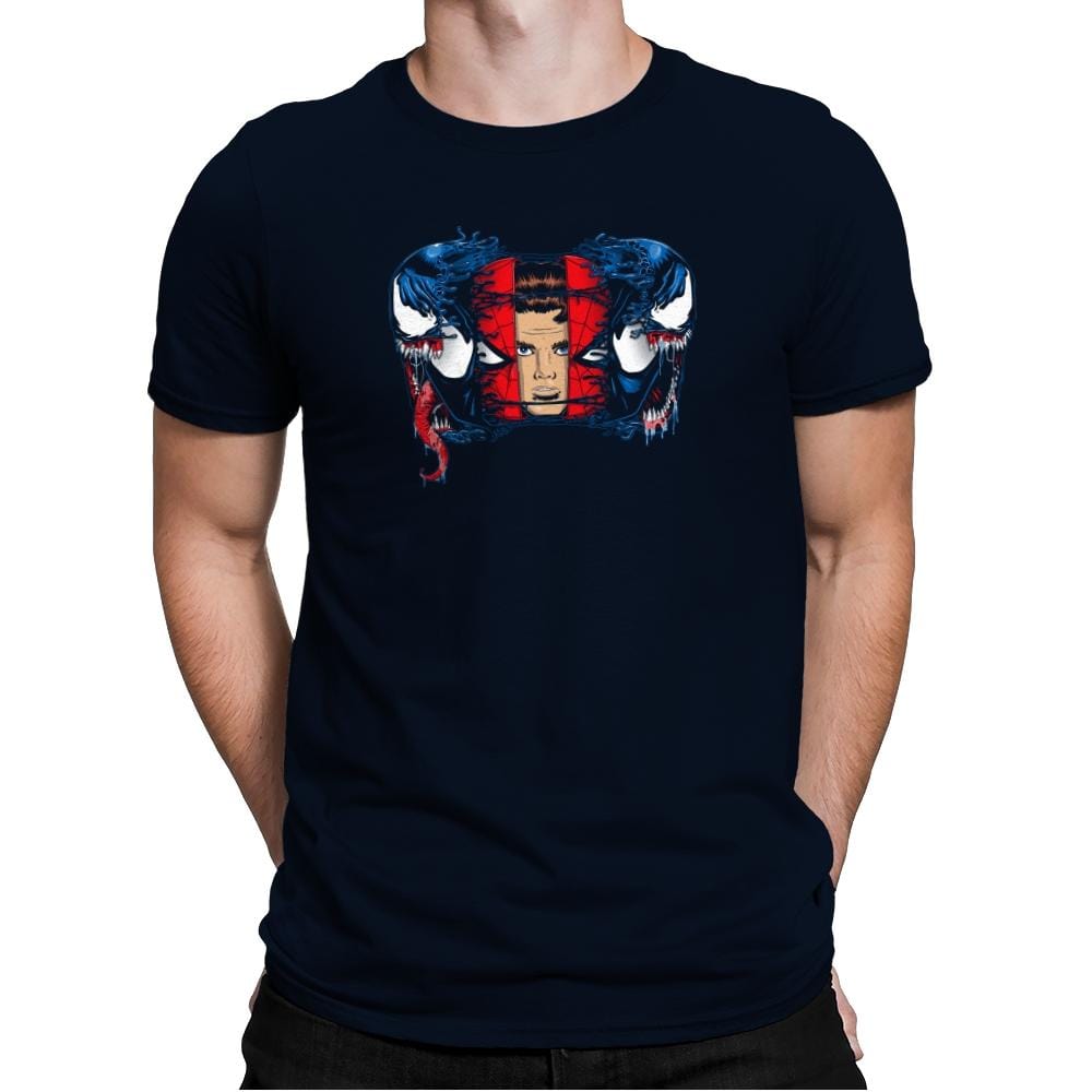 Spiders and Symbiotes Exclusive - Mens Premium T-Shirts RIPT Apparel Small / Midnight Navy