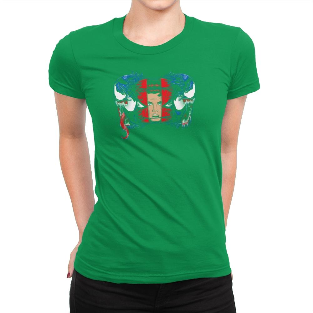 Spiders and Symbiotes Exclusive - Womens Premium T-Shirts RIPT Apparel Small / Kelly Green