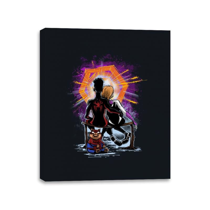 Spiders Gazing at the Moon - Canvas Wraps Canvas Wraps RIPT Apparel 11x14 / Black