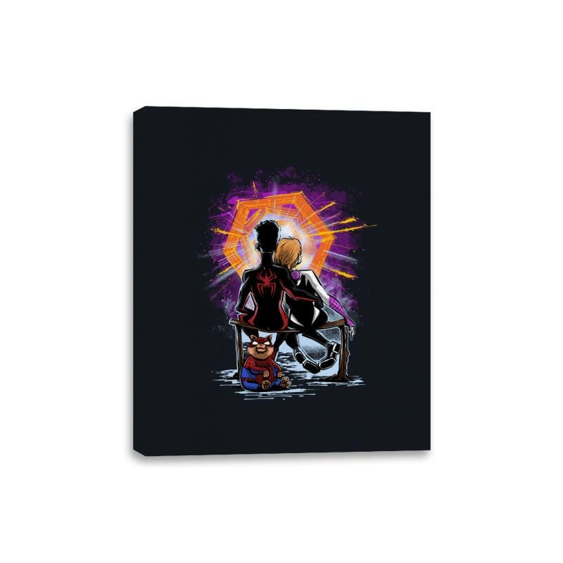Spiders Gazing at the Moon - Canvas Wraps Canvas Wraps RIPT Apparel 8x10 / Black