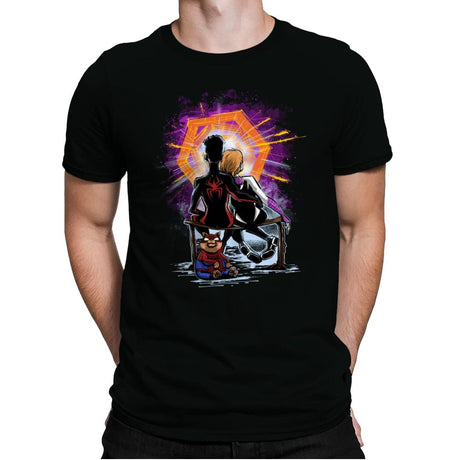 Spiders Gazing at the Moon - Mens Premium T-Shirts RIPT Apparel Small / Black